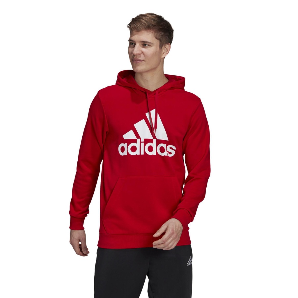 SUDADERA ADIDAS M BL FT HD SCARLE/WHITE