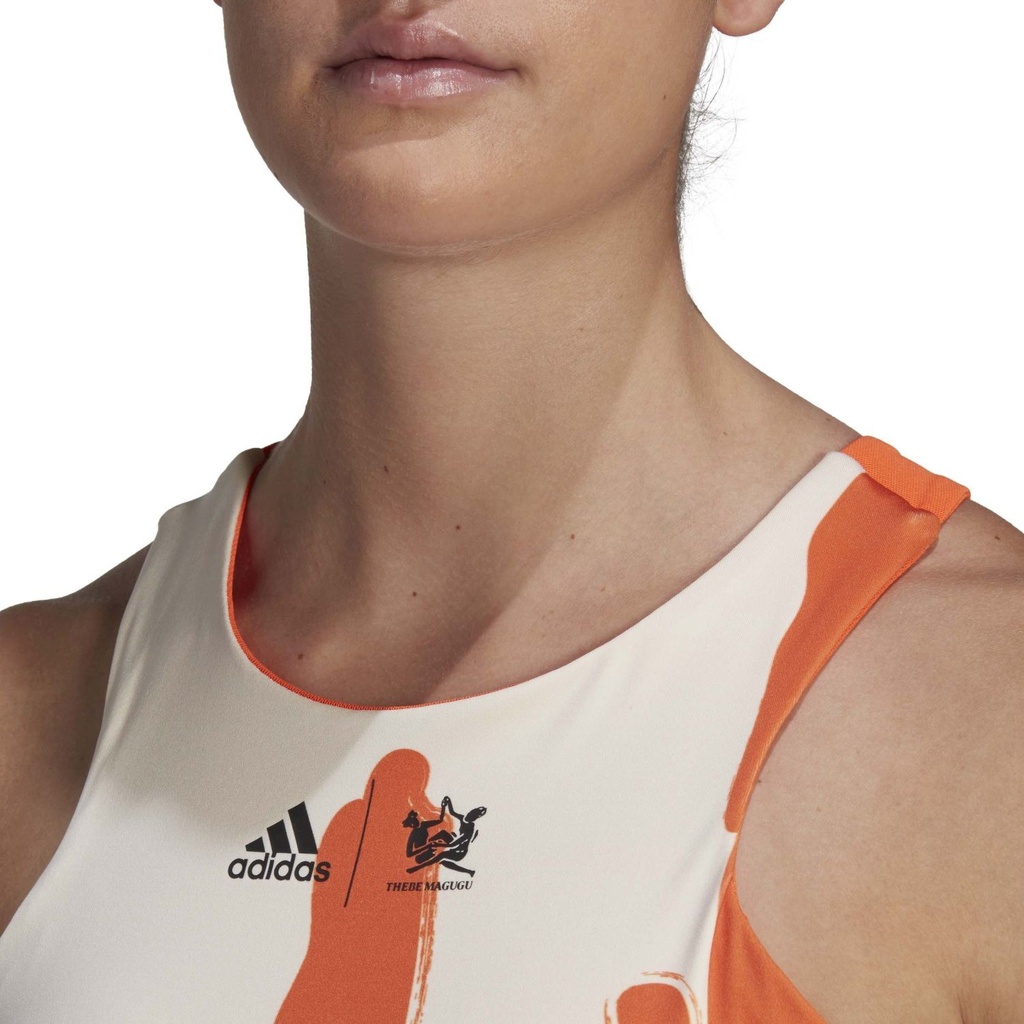 CAMISETA ADIDAS DE TIRANTES NY Y-TANK COLOR ECRU TINT/IMPACT ORANGE