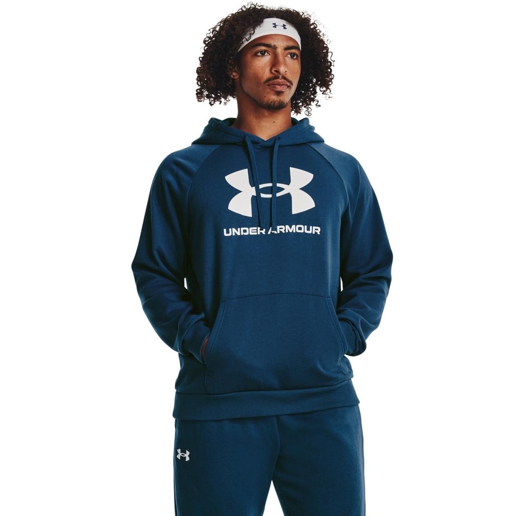 SUDADERA UNDER ARMOUR UA RIVAL FLEECE LOGO AZUL