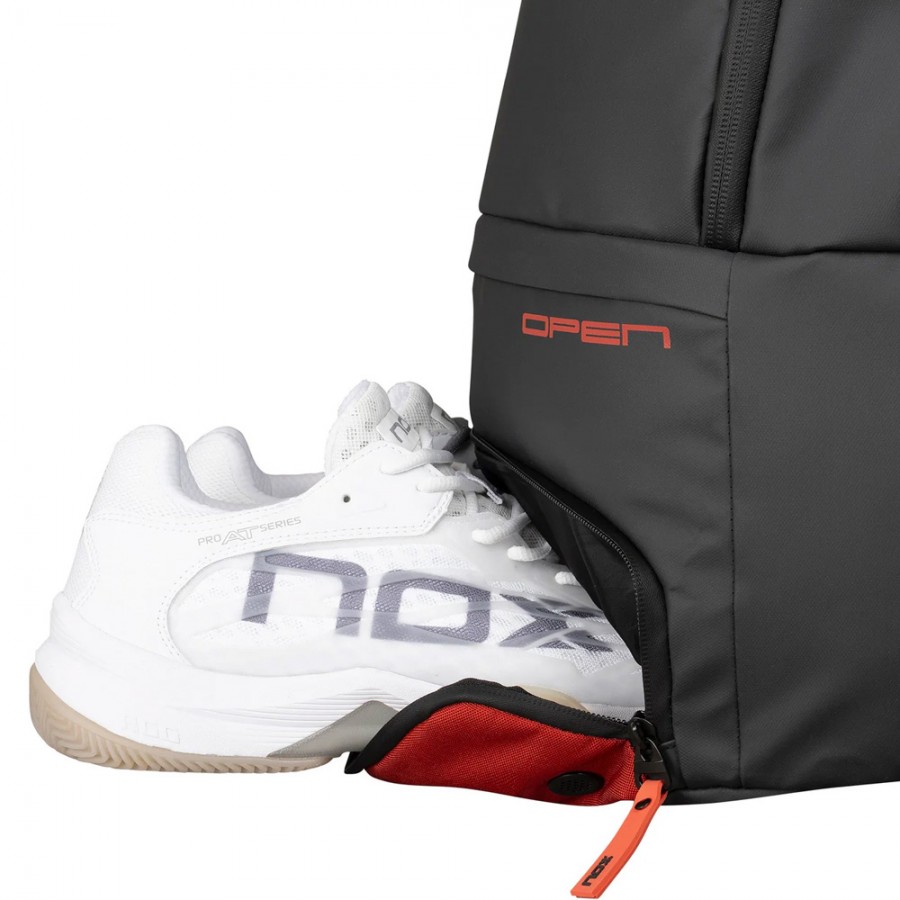 Mochila Nox Luxury Open Series roja negra