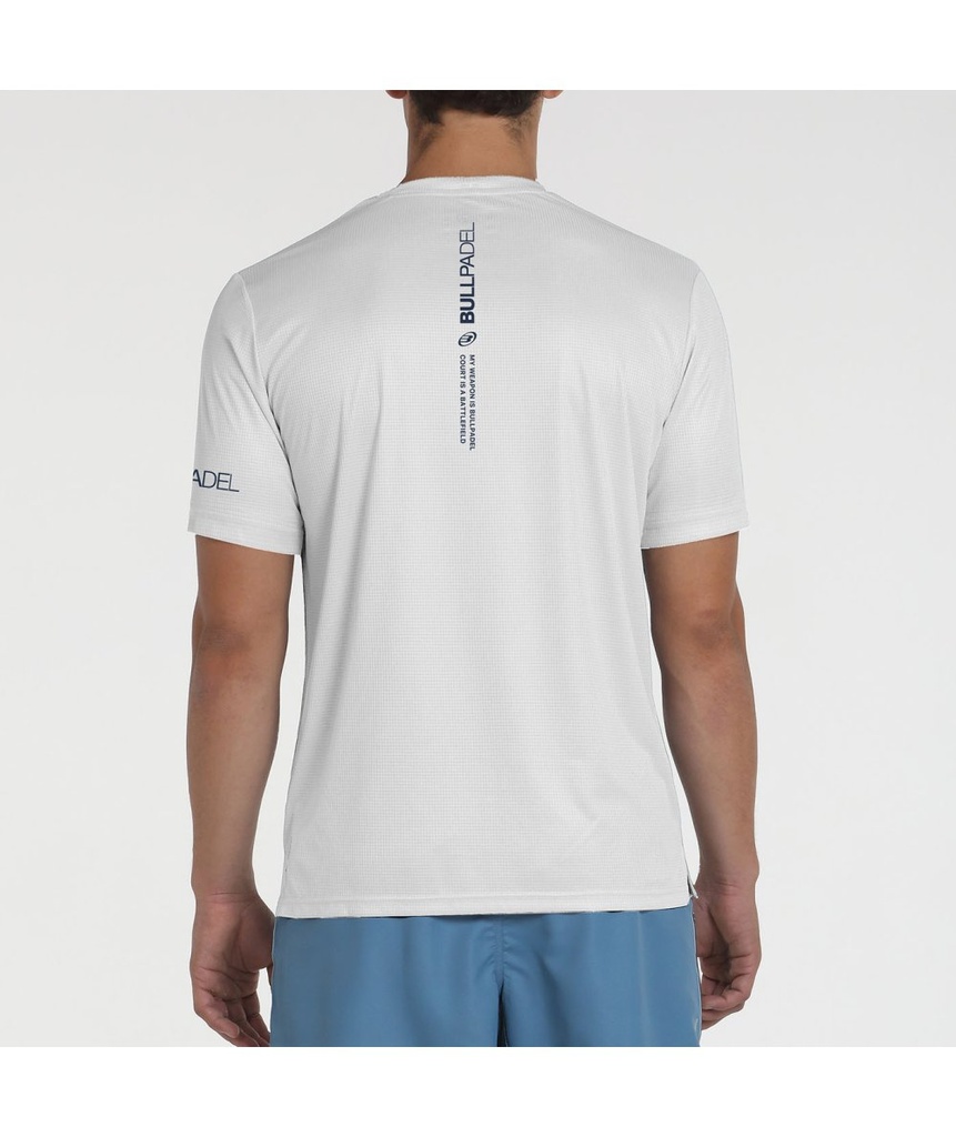 CAMISETA BULLPADEL BEQUE BLANCO