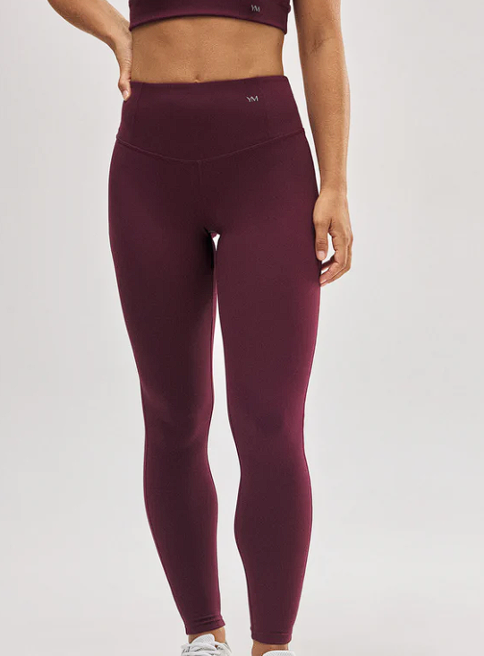 Leggings deportivos ysabel mora efecto push-up burdeos