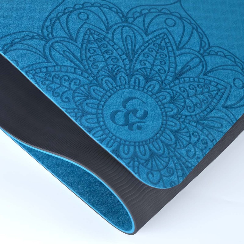 Esterilla Yoga bicolor TPE azul