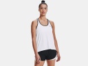 CAMISETA UNDER ARMOUR WOMEN'S KNOCKOUT TANK WHITE-WHITE-BLACK