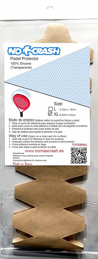 No+Crash Protector Pala Padel Transparente XL SIN Personalizar