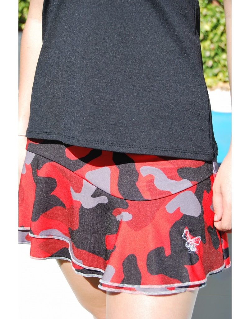 FALDA ROJA MILITAR LA MOUCHE 