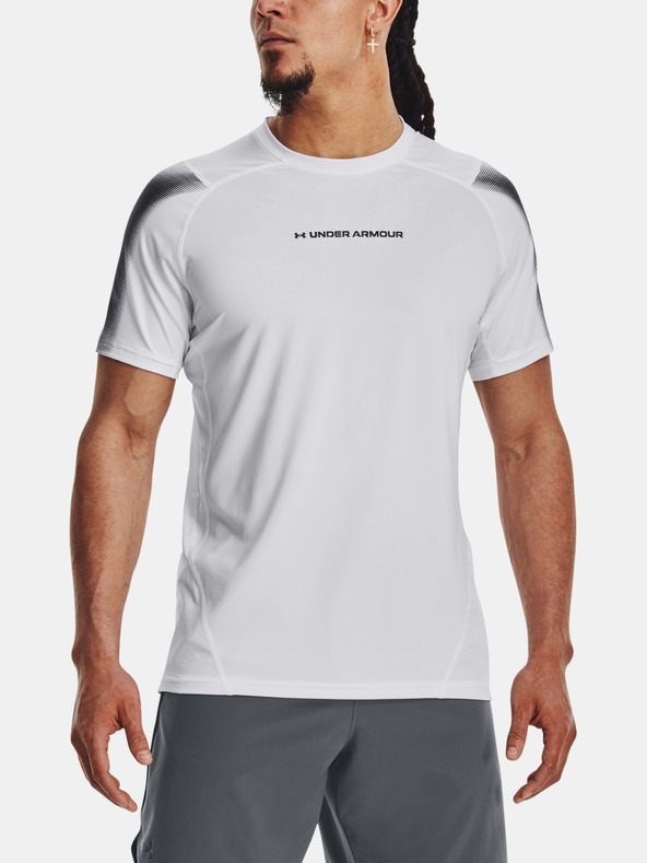 camiseta under armour UA HG Armor Nov ajustado SS blanco